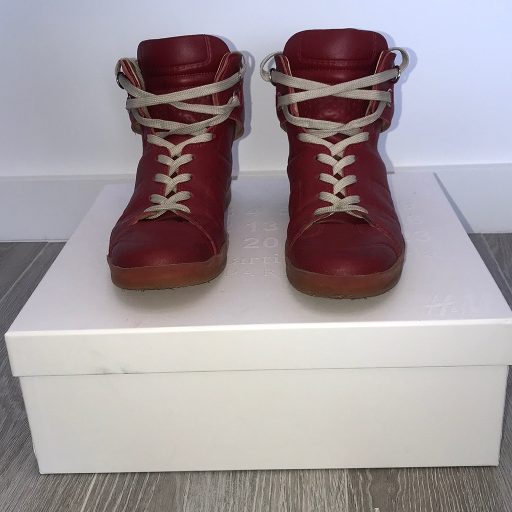 Madison Martin Margiela red high top sneakers